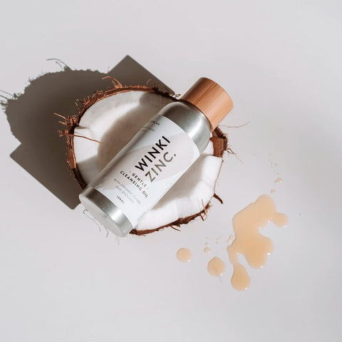 Skin Care collection image of Winki Zinc face cleanser on a coconut 