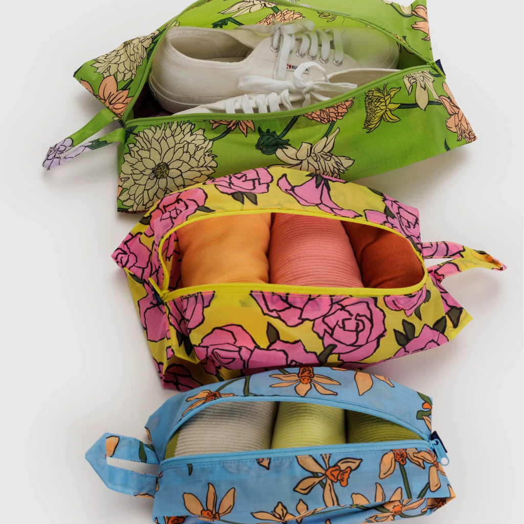 baggu 3d zip set garden open and packed