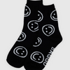 baggu crew socks black happy